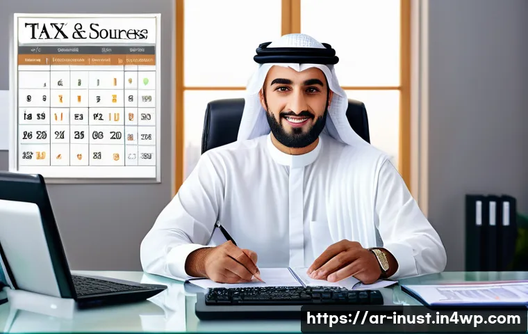 세금 계획의 중요성과 필요성 - A professional Arab man in traditional business attire sitting at a modern desk with multiple digita...